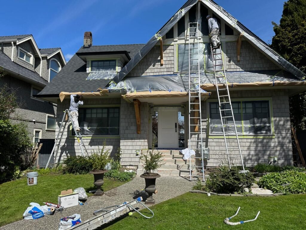 Professional painting services by a painting contractor Vancouver and construction contractor in Vancouver delivering clean finishes
