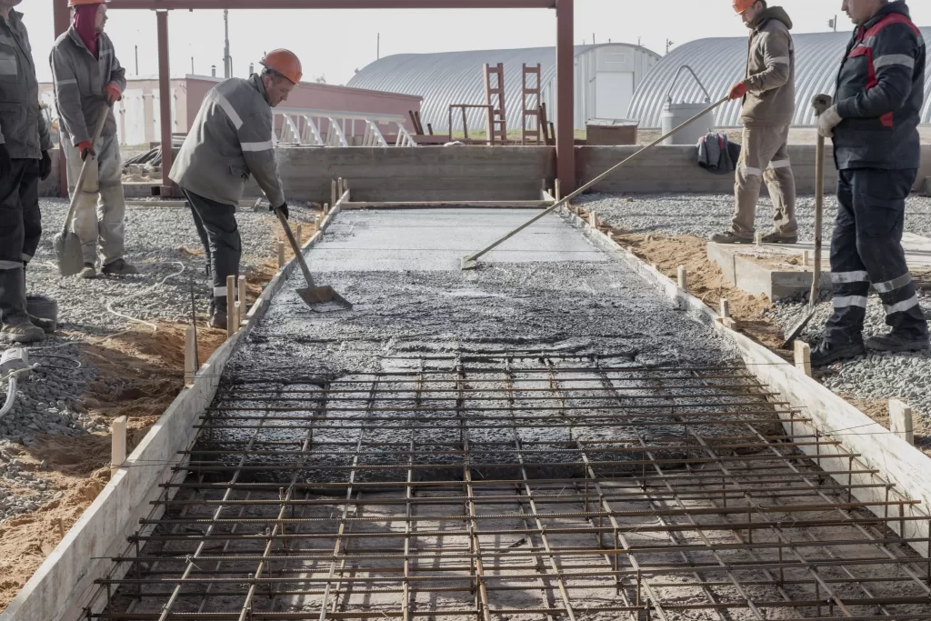 Professional concrete placing and finishing service ensuring strong, smooth, and high-quality structural surfaces