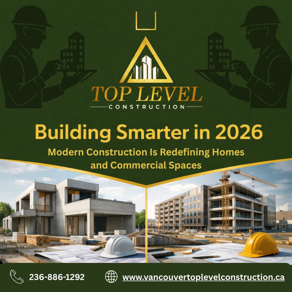 Modern construction project showcasing smart planning and sustainable building trends in 2026