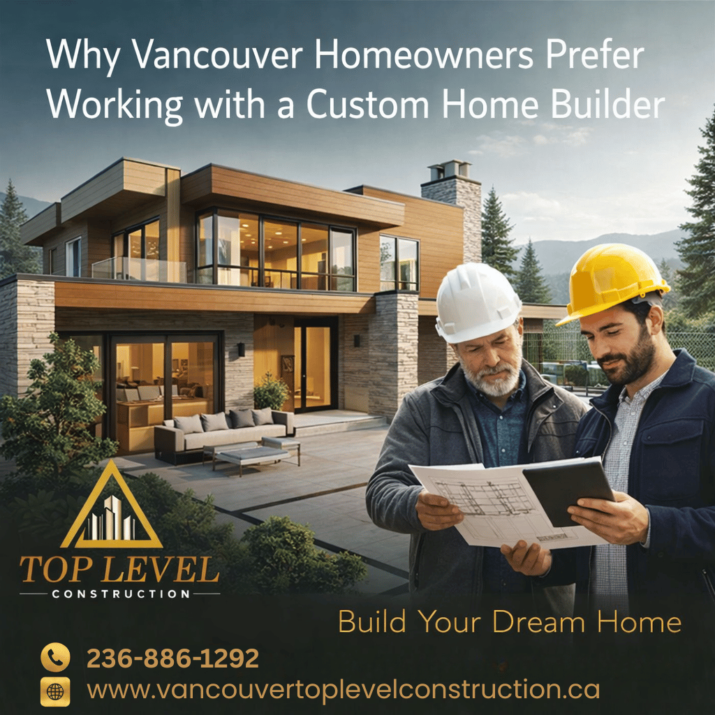 Custom home builder Vancouver designing and constructing a modern residential home for homeowners in Vancouver